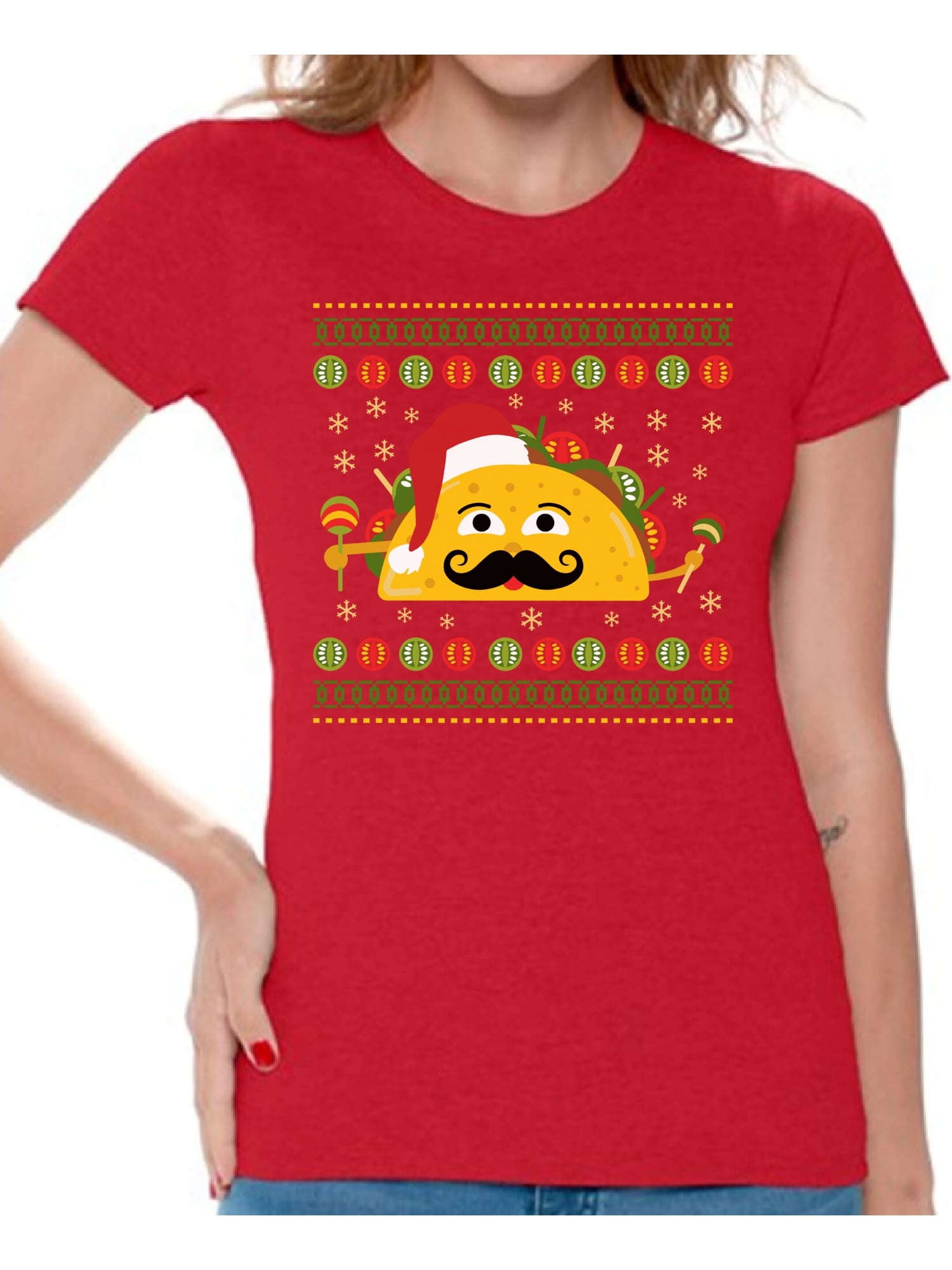 Awkward Styles Christmas Shirts for Women Xmas Taco T Shirt Walmart com Awkward Styles Christmas Shirts for Women Xmas Taco T Shirt Walmart com