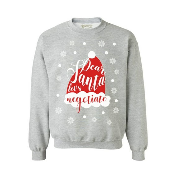 Awkward Styles Christmas Sweater Christmas Sweater Dear Santa Let's Negotiate Christmas Sweatshirt