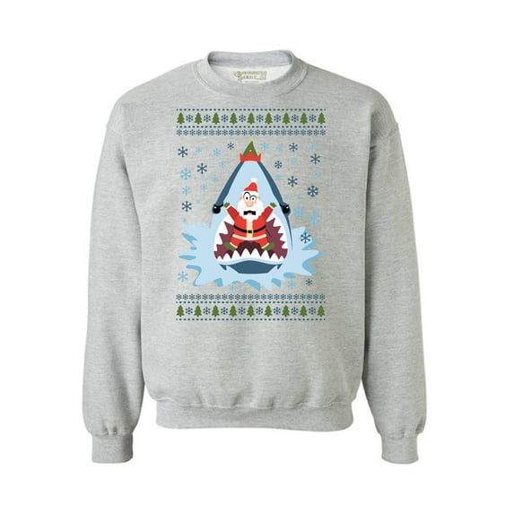Awkward Styles Christmas Sweater Christmas Sweater Santa in Shark Christmas Sweatshirt