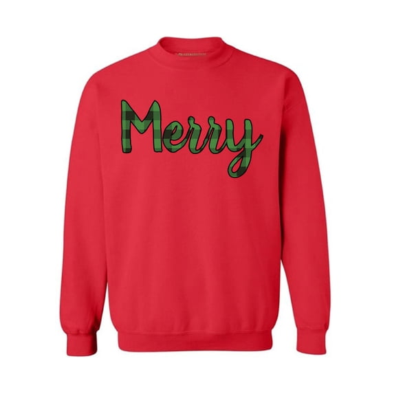 Awkward Styles Christmas Sweater Sweater Christmas Sweater Plaid Merry Sweatshirt for Xmas