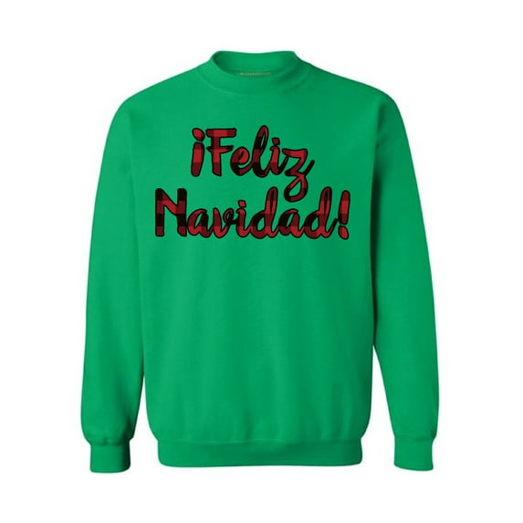 Awkward Styles Xmas Sweatshirt Christmas Feliz Navidad Plaid Sweater