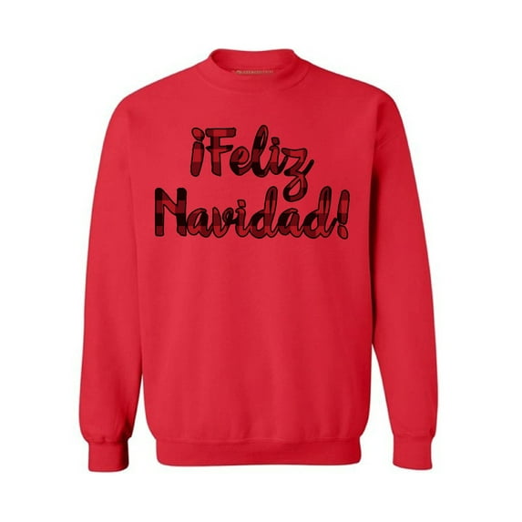 Awkward Styles Christmas Sweater Christmas Sweater Feliz Navidad Plaid Christmas Sweatshirt