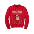 thumbnail image 1 of Awkward Styles Christmas Sweater for Boys Girls Kids Youth Merry Pugmas Dog Pattern Sweatshirt, 1 of 4