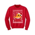 thumbnail image 1 of Awkward Styles Christmas Sweater for Boys Girls Kids Youth Orange Xmas Shark Sweatshirt, 1 of 4