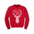 thumbnail image 1 of Awkward Styles Christmas Sweater for Boys Girls Kids Youth White Deer Xmas Heart Sweatshirt, 1 of 4