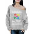 thumbnail image 1 of Awkward Styles Christmas Sweatshirt Off Shoulder Xmas Autism Sweater, 1 of 4