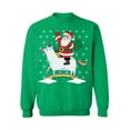 thumbnail image 1 of Awkward Styles Christmas Sweatshirt Santa Riding A Unicorn Xmas Sweater Unicorn Santa Christmas Sweater Christmas Gifts Xmas Party Funny Christmas Sweaters Holiday Sweater Rainbow Santa Claus, 1 of 5