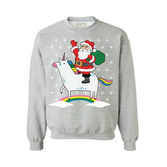 Awkward Styles Christmas Sweater Sweater Christmas Sweater Santa and Unicorn Sweatshirt for Xmas