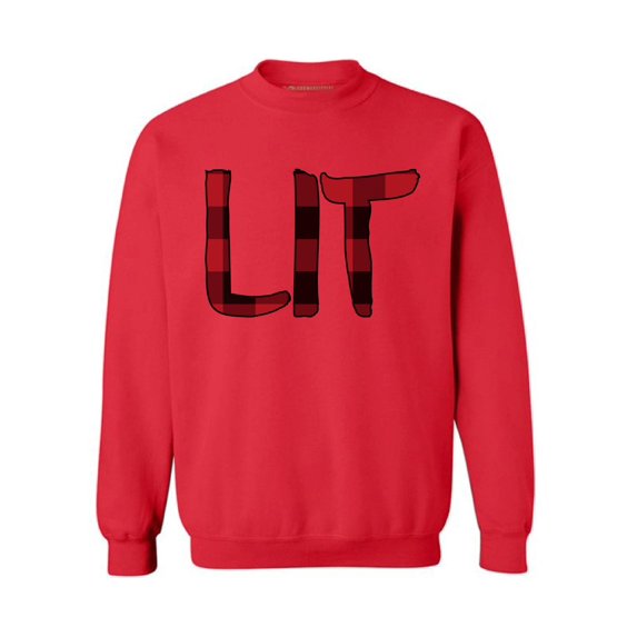 Awkward Styles Christmas Sweatshirt Xmas Lit Plaid Sweater