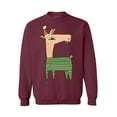 thumbnail image 1 of Awkward Styles Christmas Sweatshirt Xmas Llama in Santa's Hat Funny Pattern Sweater, 1 of 5
