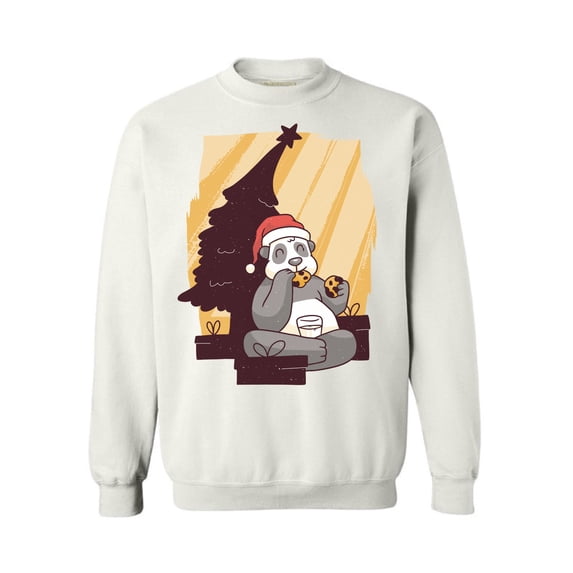 Awkward Styles Christmas Sweatshirt Xmas Panda with Cookies Sweater
