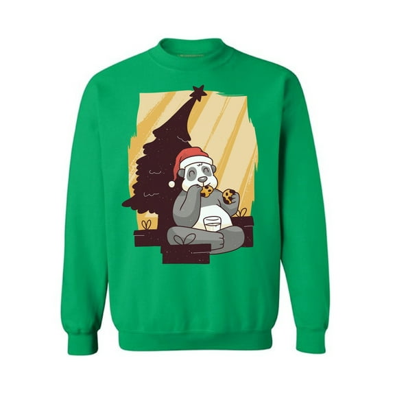 Awkward Styles Christmas Sweatshirt Xmas Panda with Cookies Sweater