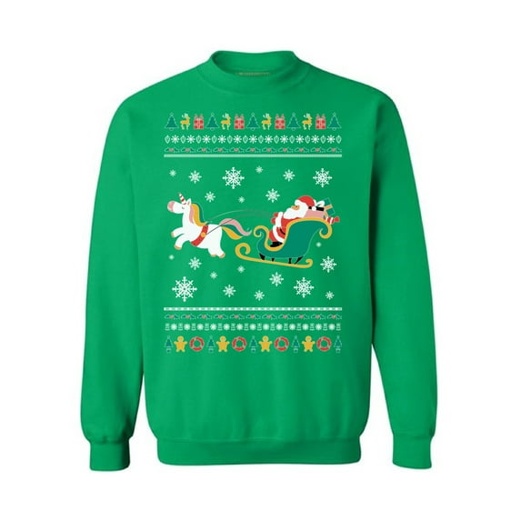 Awkward Styles Christmas Sweatshirt Xmas Santa Unicorn Sweater