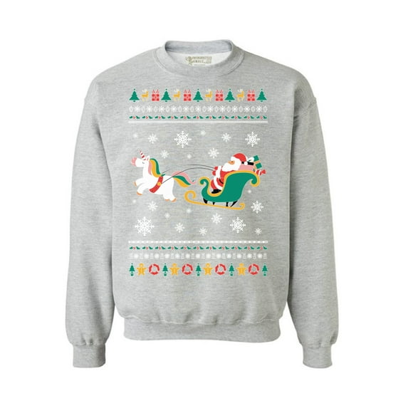 Awkward Styles Christmas Sweatshirt Xmas Santa Unicorn Sweater