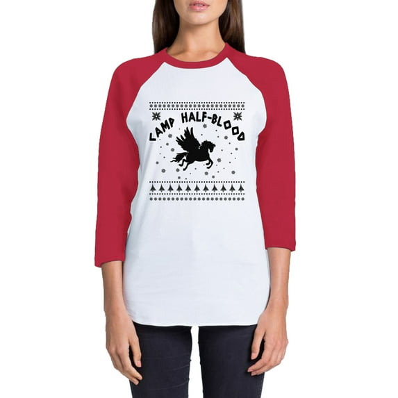 Awkward Styles Christmas T-Shirt Xmas Camp Half Blood Raglan Shirt Unisex