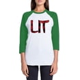 thumbnail image 1 of Awkward Styles Christmas T-Shirt Xmas Lit Plaid Raglan Shirt Unisex, 1 of 5