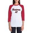 thumbnail image 1 of Awkward Styles Christmas T-Shirt Xmas Plaid Raglan Shirt Unisex, 1 of 5
