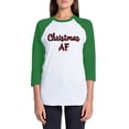 thumbnail image 1 of Awkward Styles Christmas T-Shirt Xmas Plaid Raglan Shirt Unisex, 1 of 5