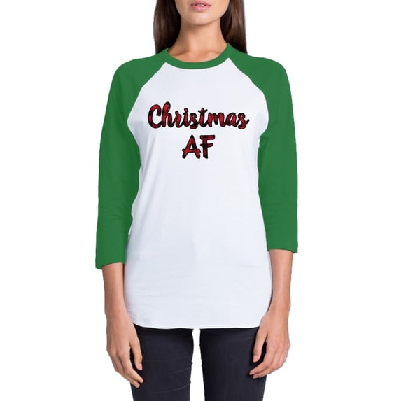 Awkward Styles Christmas T-Shirt Xmas Plaid Raglan Shirt Unisex