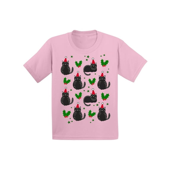 Awkward Styles Christmas T-Shirt for Baby Boys Girls Cat Xmas Pattern Baby Shirt