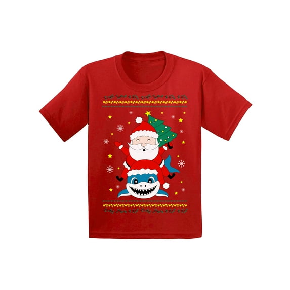 Awkward Styles Christmas T-Shirt for Baby Boys Girls Santa Xmas Shark Baby Shirt