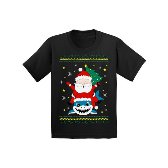 Awkward Styles Christmas T-Shirt for Baby Boys Girls Santa Xmas Shark Baby Shirt