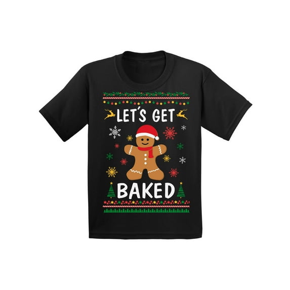 Awkward Styles Christmas T-Shirt for Baby Boys Girls Xmas Gingerbread Man Baby Shirt