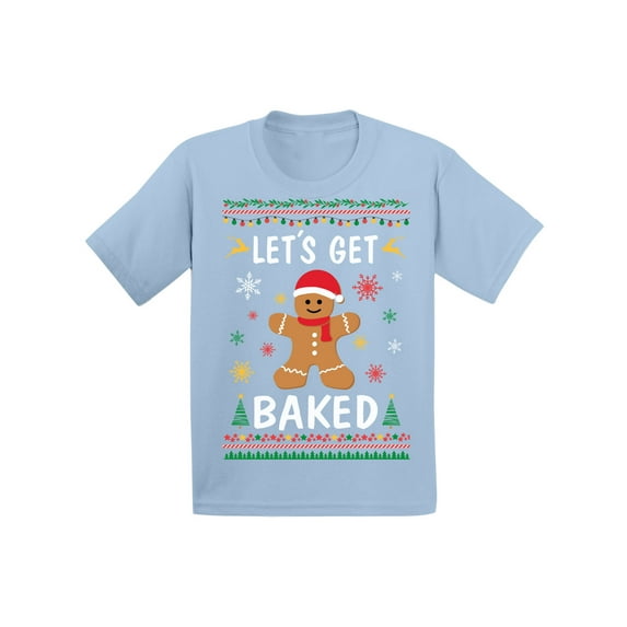 Awkward Styles Christmas T-Shirt for Baby Boys Girls Xmas Gingerbread Man Baby Shirt