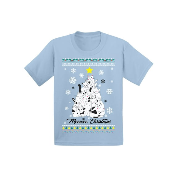 Awkward Styles Christmas T-Shirt for Baby Boys Girls Xmas Meowee Toddler Shirt