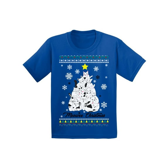 Awkward Styles Christmas T-Shirt for Baby Boys Girls Xmas Meowee Toddler Shirt
