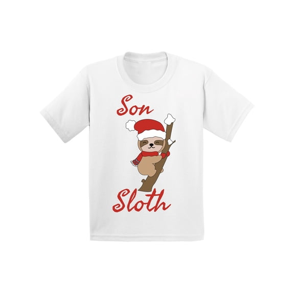 Awkward Styles Christmas T-Shirt for Baby Boys Xmas Son Sloth Baby Shirt