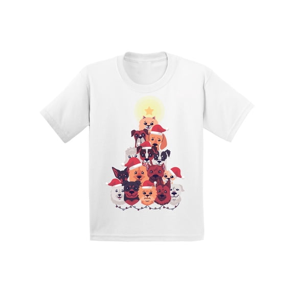 Awkward Styles Christmas T-Shirt for Baby Girls Boys Dog Xmas Tree Baby Shirt