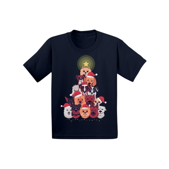 Awkward Styles Christmas T-Shirt for Baby Girls Boys Dog Xmas Tree Baby Shirt