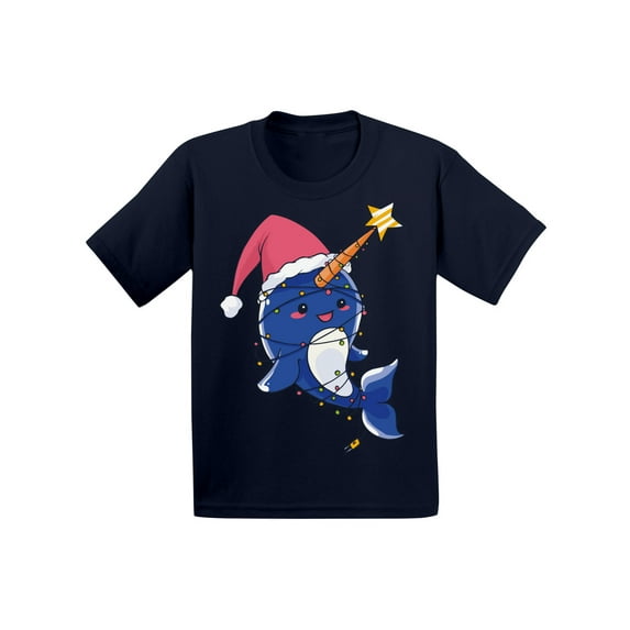 Awkward Styles Christmas T-Shirt for Baby Girls Boys Xmas Narwhal Baby Shirt