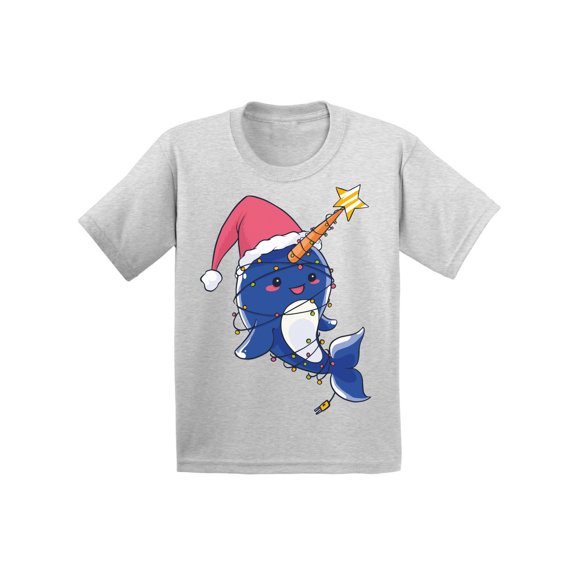 Awkward Styles Christmas T-Shirt for Baby Girls Boys Xmas Narwhal Baby Shirt