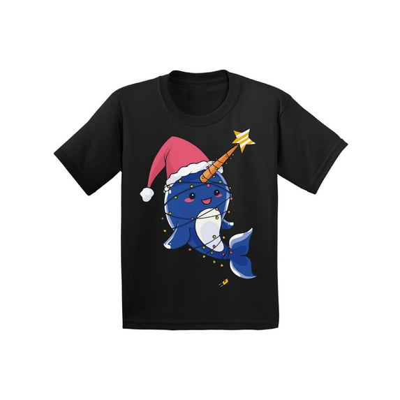Awkward Styles Christmas T-Shirt for Baby Girls Boys Xmas Narwhal Baby Shirt