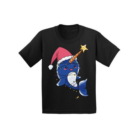 Awkward Styles Christmas T-Shirt for Baby Girls Boys Xmas Narwhal Baby Shirt