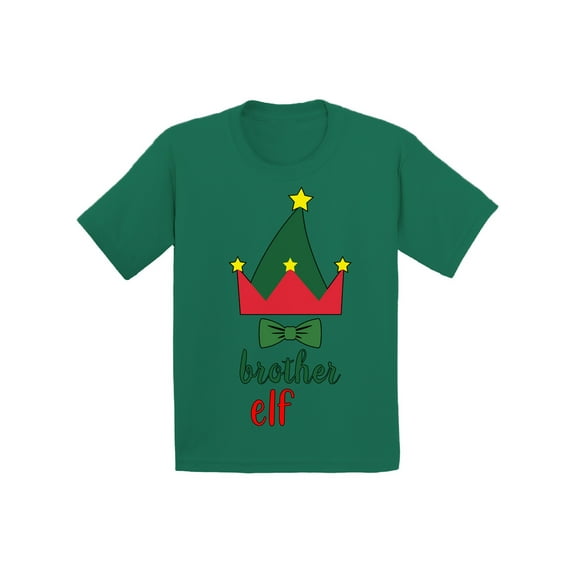 Awkward Styles Christmas T-Shirt for Boys Brother Xmas Elf Toddler Shirt