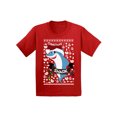 thumbnail image 1 of Awkward Styles Christmas T-Shirt for Boys Girls Blue Xmas Shark Kids T Shirts, 1 of 4