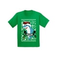 thumbnail image 1 of Awkward Styles Christmas T-Shirt for Boys Girls Blue Xmas Shark Kids T Shirts, 1 of 4