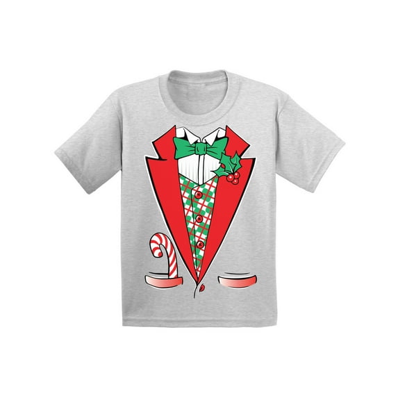 Awkward Styles Christmas T-Shirt for Boys Girls Funny Xmas Tuxedo Toddler Shirt