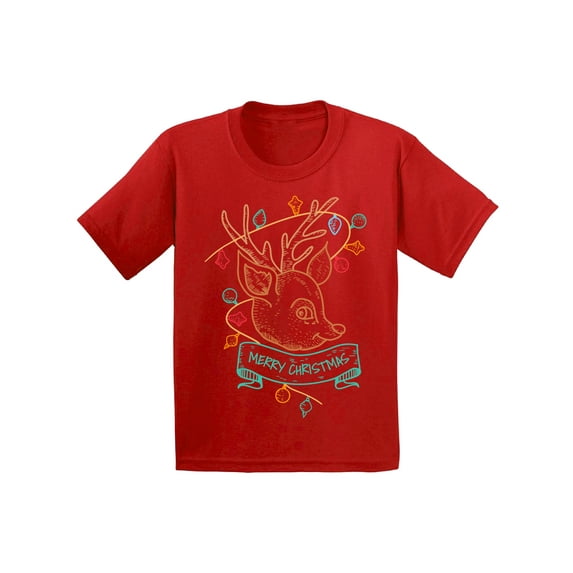 Awkward Styles Christmas T-Shirt for Boys Girls Little Xmas Deer Toddler Shirt