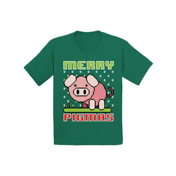 Awkward Styles Christmas T-Shirt for Boys Girls Merry Pigmas Xmas Toddler Shirt
