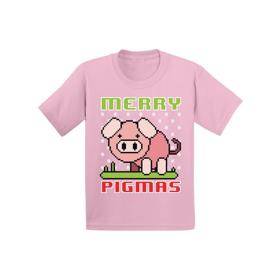 Awkward Styles Christmas T-Shirt for Boys Girls Merry Pigmas Xmas Toddler Shirt