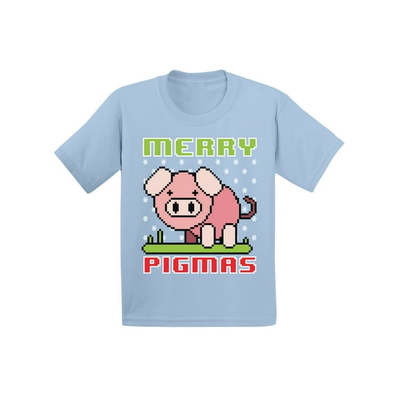 Awkward Styles Christmas T-Shirt for Boys Girls Merry Pigmas Xmas Toddler Shirt