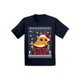 thumbnail image 1 of Awkward Styles Christmas T-Shirt for Boys Girls Orange Xmas Shark Toddler Shirt, 1 of 4
