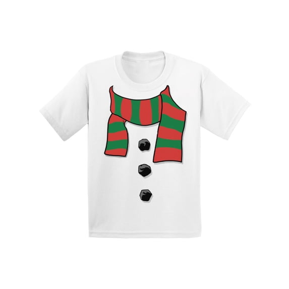 Awkward Styles Christmas T-Shirt for Boys Girls Snowman Xmas Scarf Toddler Shirt