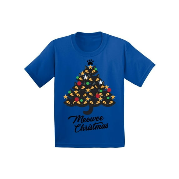 Awkward Styles Christmas T-Shirt for Boys Girls Xmas Cat Toddler Shirt