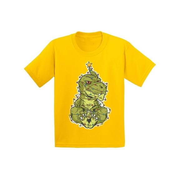 Awkward Styles Christmas T-Shirt for Boys Girls Xmas Dinosaur Kids T Shirts