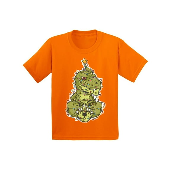 Awkward Styles Christmas T-Shirt for Boys Girls Xmas Dinosaur Kids T Shirts